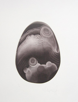 Alexieff Pierre de lune matiere noire 35x50