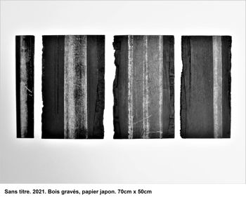 2023 Catherine Wintzenrieth Sans titre Bois gravés gravures sur papier japon 50cmx70cm